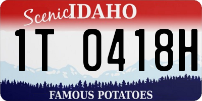 ID license plate 1T0418H