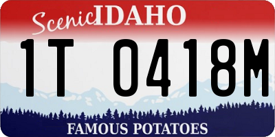 ID license plate 1T0418M