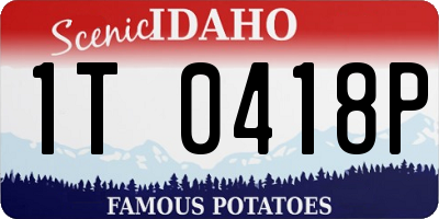 ID license plate 1T0418P