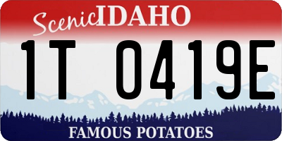 ID license plate 1T0419E