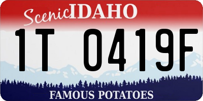 ID license plate 1T0419F