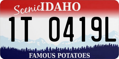 ID license plate 1T0419L