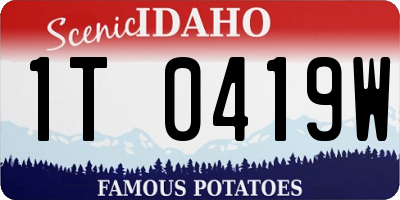 ID license plate 1T0419W