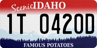 ID license plate 1T0420D