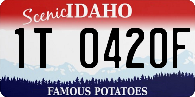 ID license plate 1T0420F