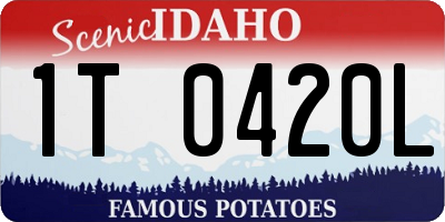 ID license plate 1T0420L