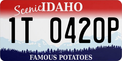 ID license plate 1T0420P
