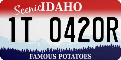 ID license plate 1T0420R