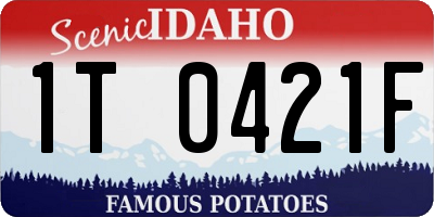 ID license plate 1T0421F