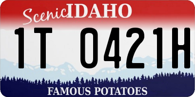 ID license plate 1T0421H