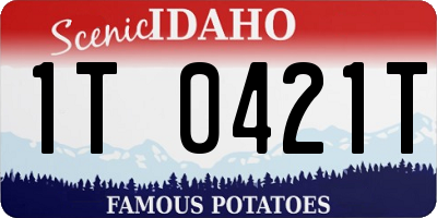 ID license plate 1T0421T
