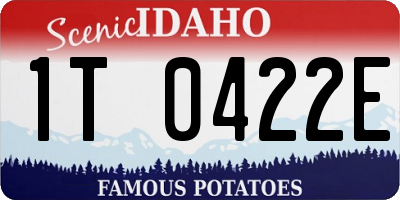 ID license plate 1T0422E