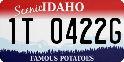 ID license plate 1T0422G