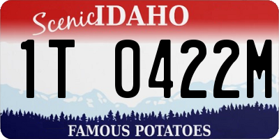 ID license plate 1T0422M