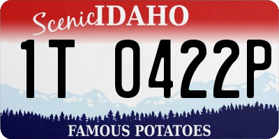 ID license plate 1T0422P