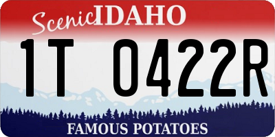 ID license plate 1T0422R