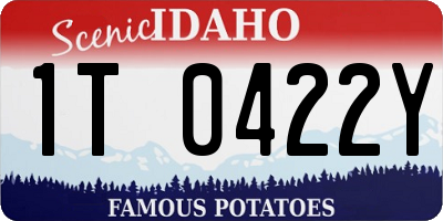 ID license plate 1T0422Y