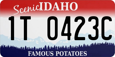 ID license plate 1T0423C