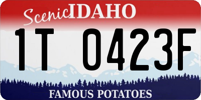 ID license plate 1T0423F