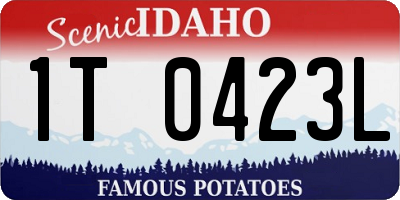 ID license plate 1T0423L