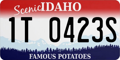 ID license plate 1T0423S