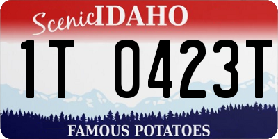 ID license plate 1T0423T