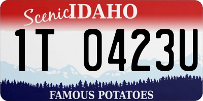 ID license plate 1T0423U