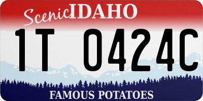 ID license plate 1T0424C