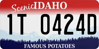 ID license plate 1T0424D