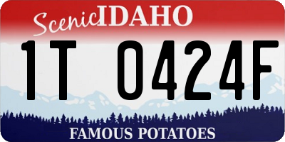 ID license plate 1T0424F