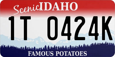 ID license plate 1T0424K