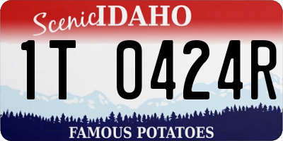 ID license plate 1T0424R