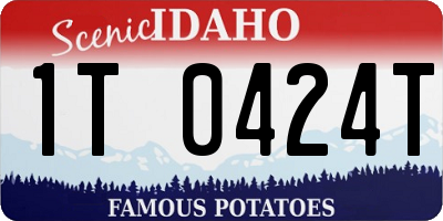 ID license plate 1T0424T