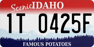 ID license plate 1T0425F