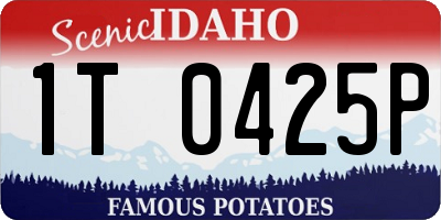 ID license plate 1T0425P