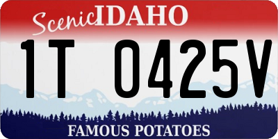 ID license plate 1T0425V