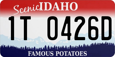 ID license plate 1T0426D