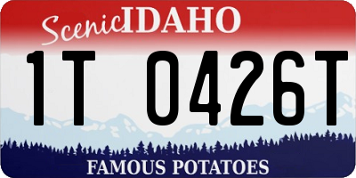 ID license plate 1T0426T