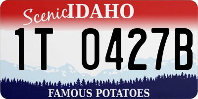 ID license plate 1T0427B