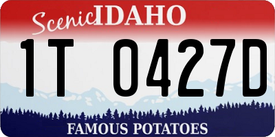 ID license plate 1T0427D