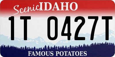 ID license plate 1T0427T