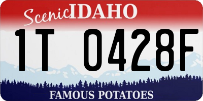 ID license plate 1T0428F