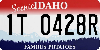 ID license plate 1T0428R