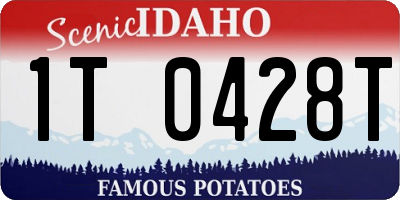 ID license plate 1T0428T