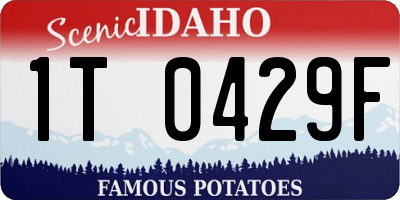 ID license plate 1T0429F