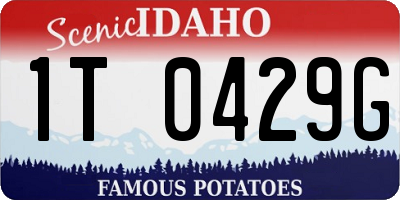 ID license plate 1T0429G