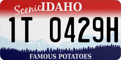 ID license plate 1T0429H