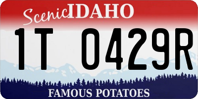 ID license plate 1T0429R