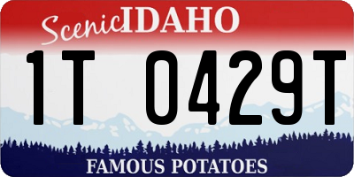 ID license plate 1T0429T