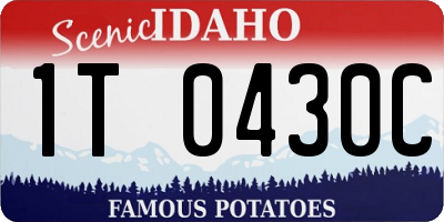 ID license plate 1T0430C